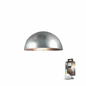 Scorpius udendørs væglampe, E14, galvaniseret stål - Nordlux + Philips Hue White, E14, 470lm, 2700K
