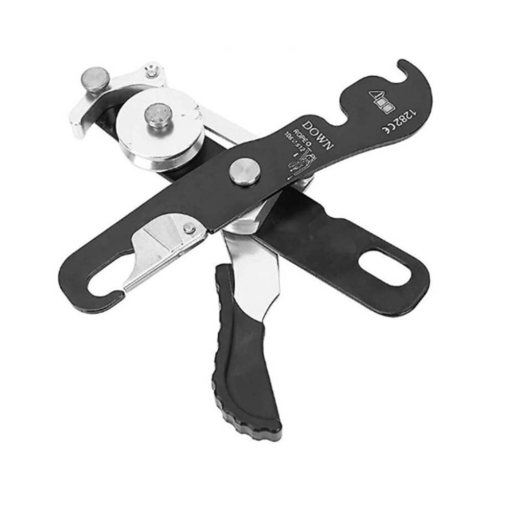 Self-Locking Manual Descender Outdoor Climbing Slow Descent Rescue Self-Locking Gear Protection Rope Descender