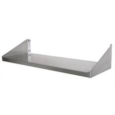 Rustfri stålhylde med sider - B: 1400 x D: 400 mm - Gammel Udgave