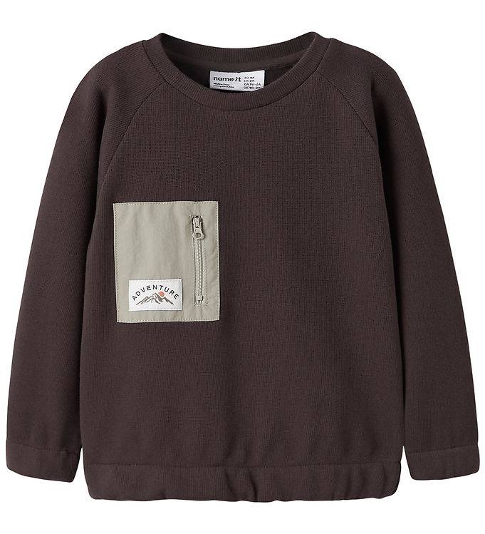 Name it Sweatshirt - NmmOsborne - Chocolate Plum - Name It - 4 år (104) - Sweatshirt