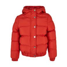 Urban Classics Kids UC Girls Hooded Puffer Jacket Red / 110/116 Jacka