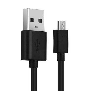 USB-kabel / datakabel för Logitech Harmony Elite, Harmony 950, Harmony One Ultimate / nVidia Shield TV fjärrstyrning, radiostyrning, fjärrkontroll mm - 1m 2A USB-sladd PVC Datakabel svart