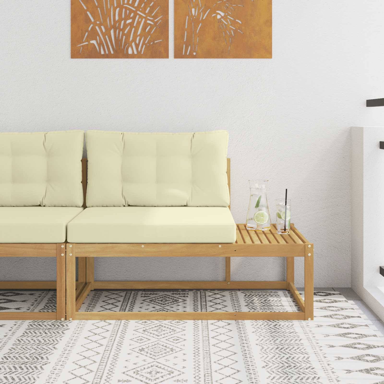 vidaXL Udendørs Modulsofa med pude Hvid 115 x 83 x 73 cm Polyester