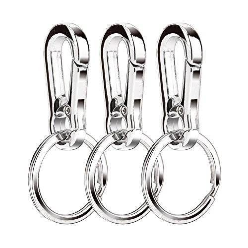 Nyckelring i metall, nyckelring, kedjehållare, arrangör för bil/nyckelfinnare, 3-pack