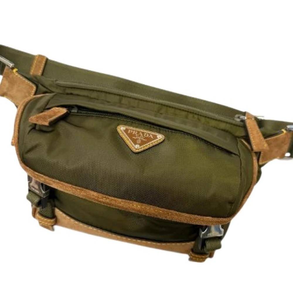 Prada Vintage Pre-owned Re Nylon Skuldertaske - Vintage - Dame - Grøn - ONE SIZE - Uld