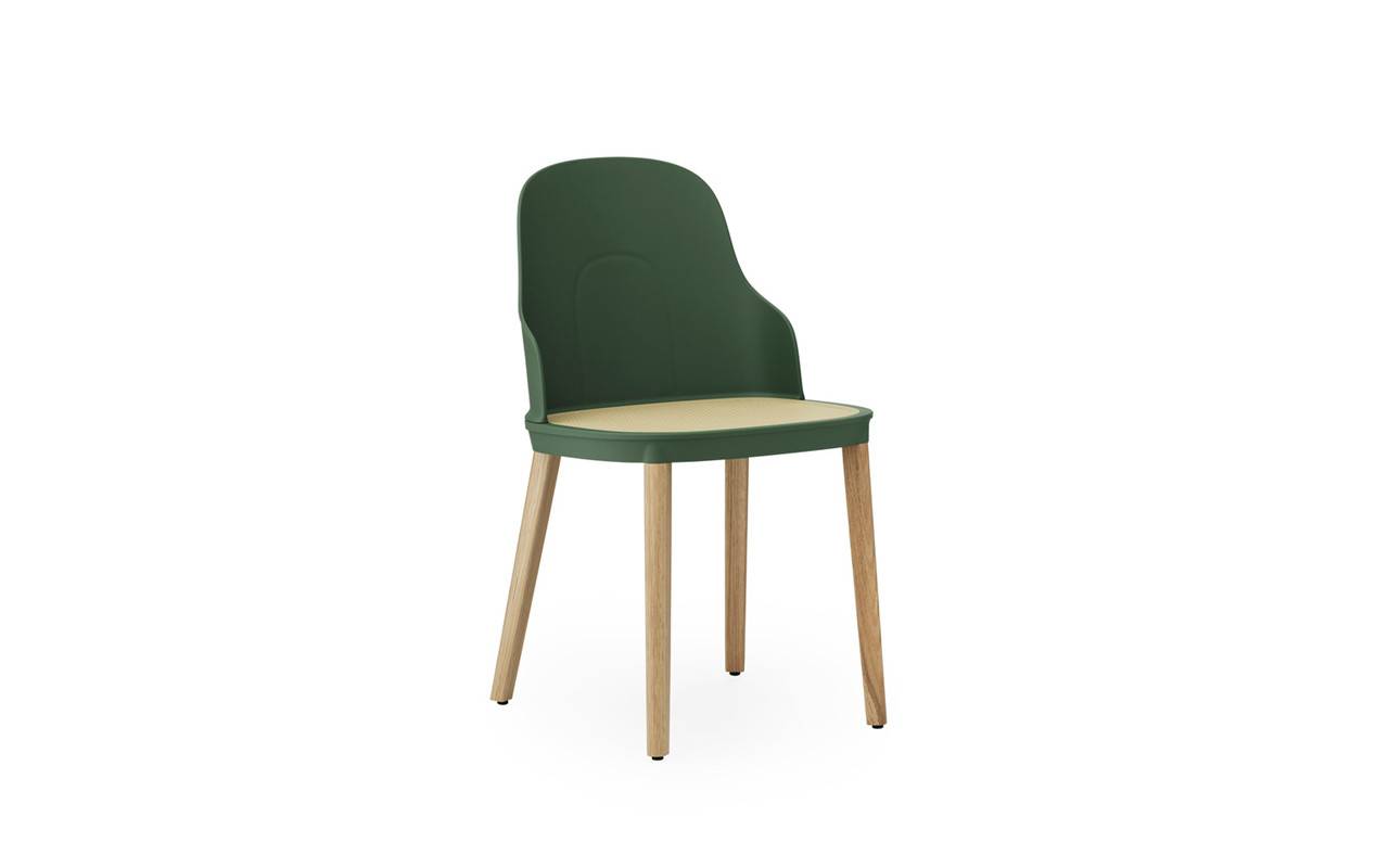 Normann Copenhagen Allez stol støbt flet Eg Ben - Park grøn
