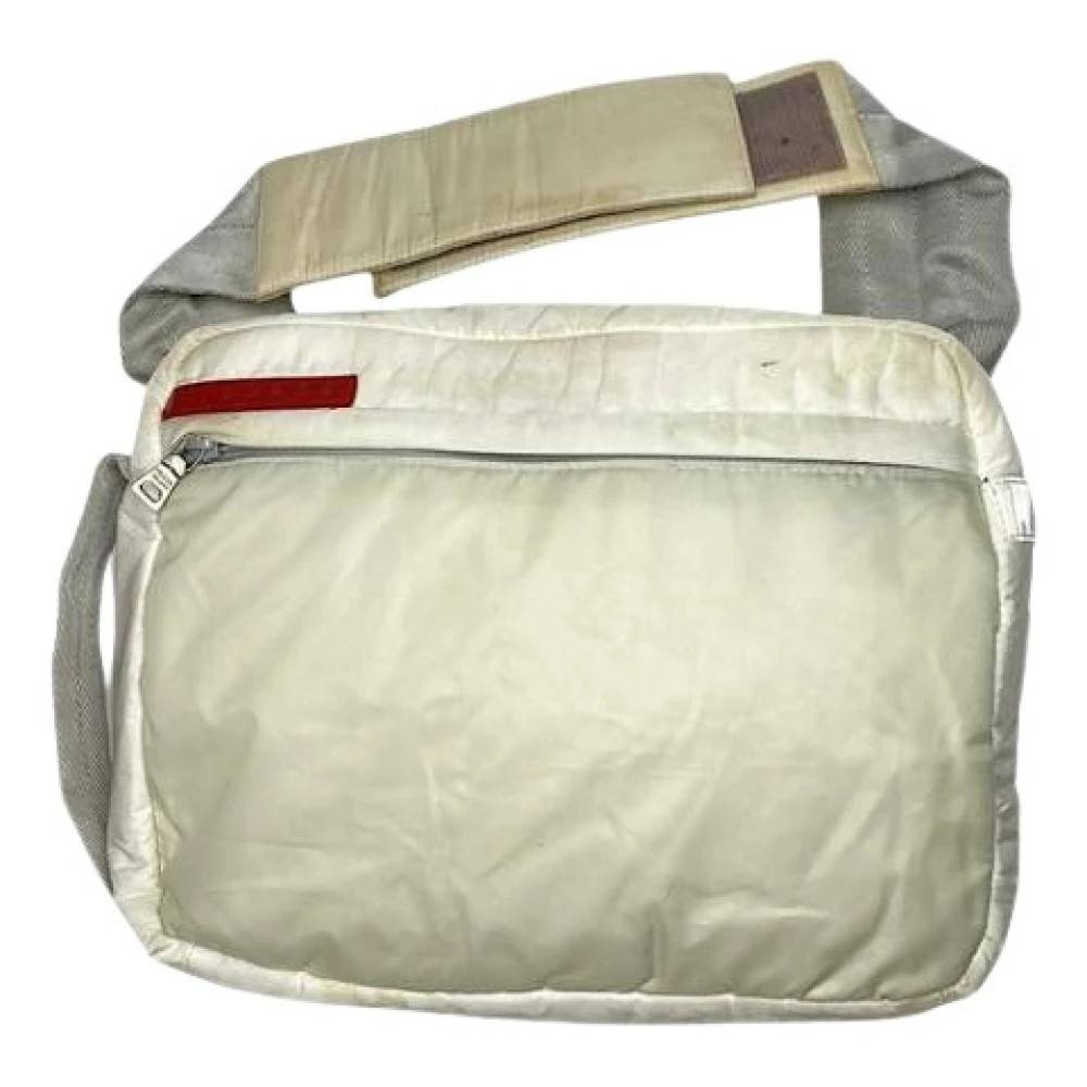 Prada Vintage Pre-owned Cahier Chain Belt Bag - Vintage - Dame - Hvid - ONE SIZE - Polyester