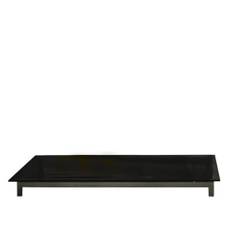 Living Divani - Metrocubo Low Table, 160x160x30, Smoked tempered glass - Sofaborde - Piero Lissoni - Grå - Glas/Metal
