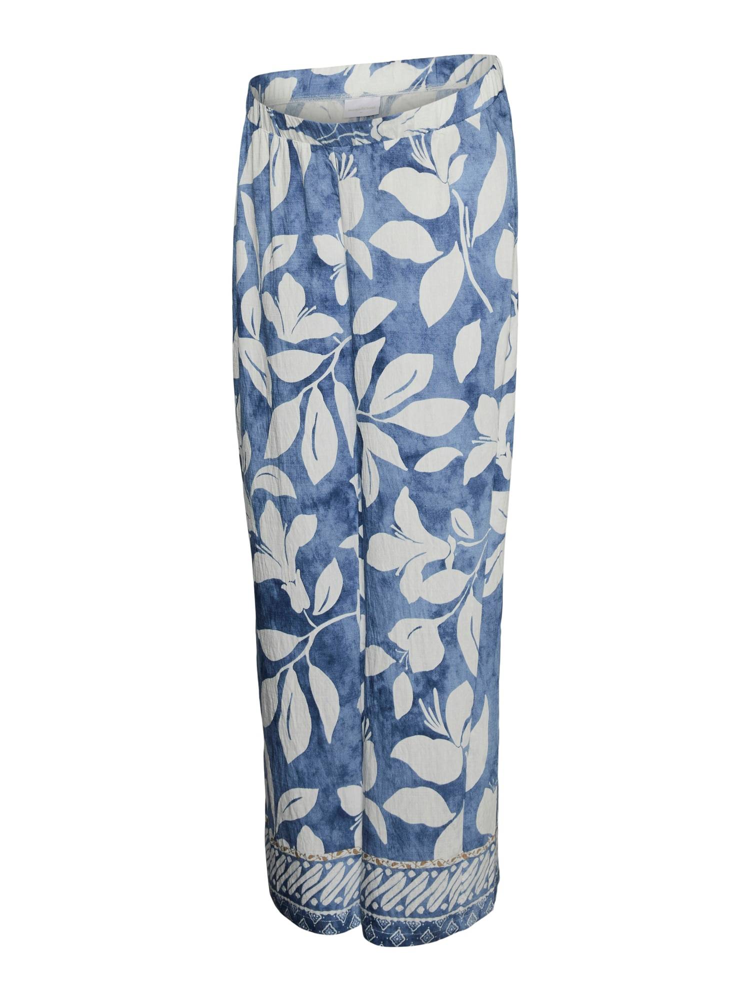 MAMALICIOUS Bukser 'MLMALIKKA'  blue denim / umbra / hvid