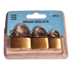Hänglås i Mässing 3-Pack 7320344728105