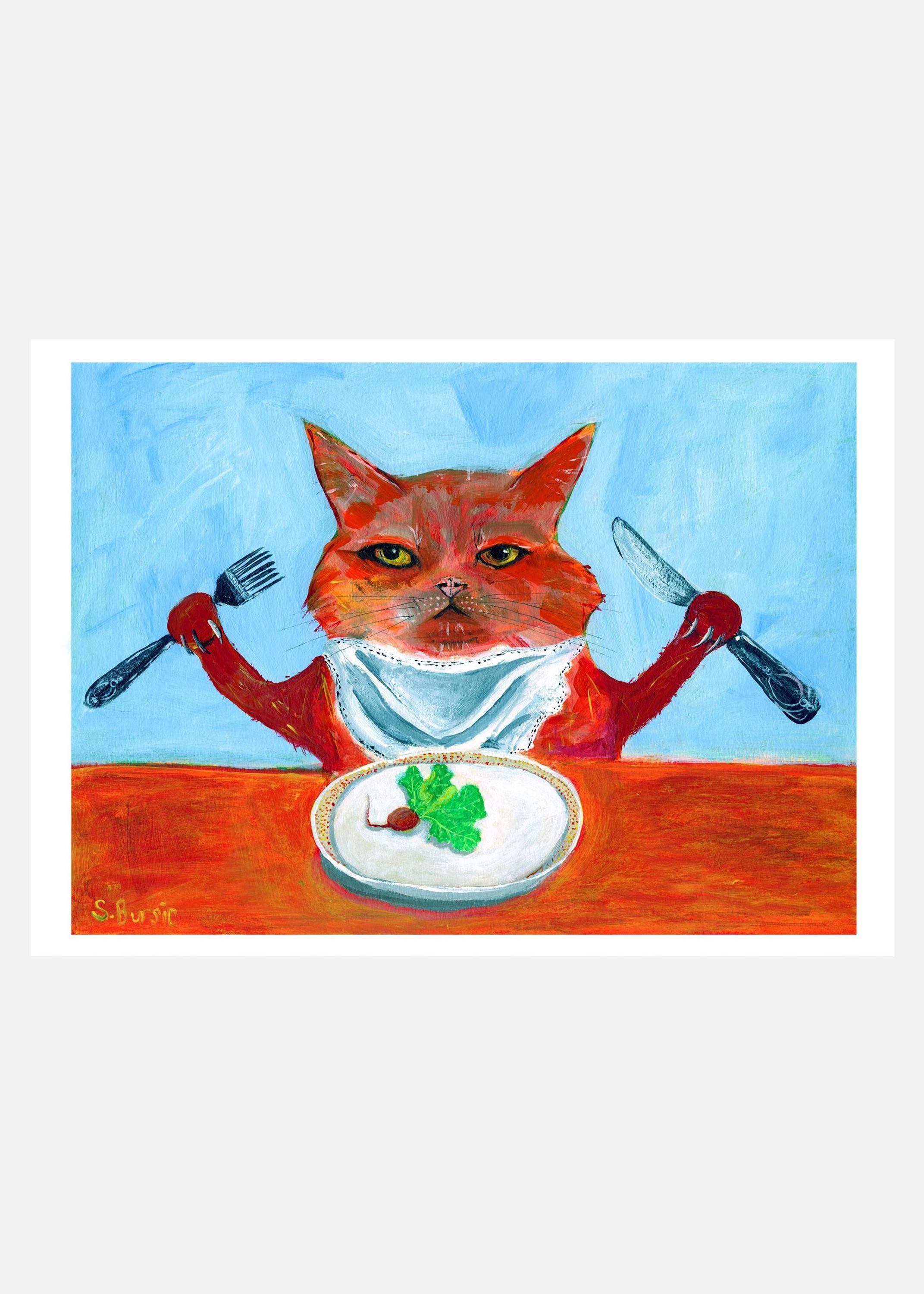 Vegan Cat Canvastavla (70x100 cm)