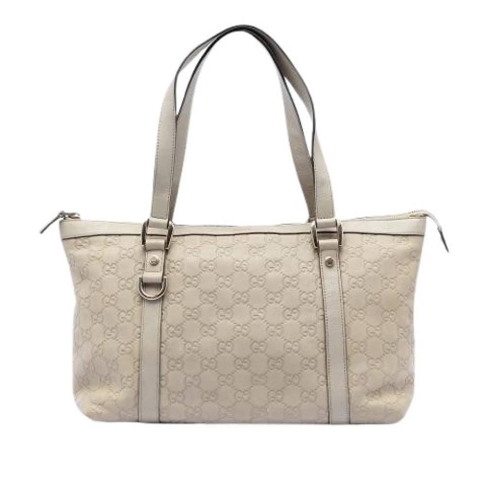 Gucci Vintage Pre-owned Vintage Tote Bag - Vintage - Dame - Hvid - ONE SIZE - Læder