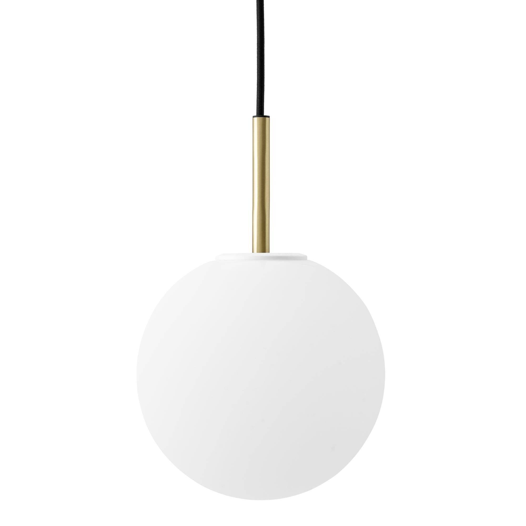 TR Taklampa Borstat Mässing med Matt Opal Glödlampa - Mässing / Matt opal