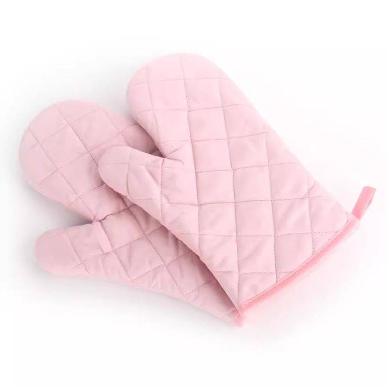 1Pcs Oven Mitts Non-slip Heat Proof Resistant Cotton Microwave Oven Protector Glove Baking BBQ Kitchen Cooking Supplies Tools