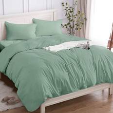 Luxury 100% Cotton Duvet Cover Set | 150GSM Premium Cotton | OEKO-TEX Certified | Soft, Breathable & Hypoallergenic Long-Lasting And Durable - Water Green - 200x200/50*80*2,140X200/50*80*1,250x200/50*80*2,260x240/50*80*2,155X200/50*80*1,220X240/50*80*2