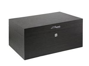 S.T. Dupont Humidor Prestige - Humidoren är utrustad med en insats med plats för 2st Boveda 320gr, storlek: 443 x 273 x 20 mm. Rymmer upp till 135 cigarrer.