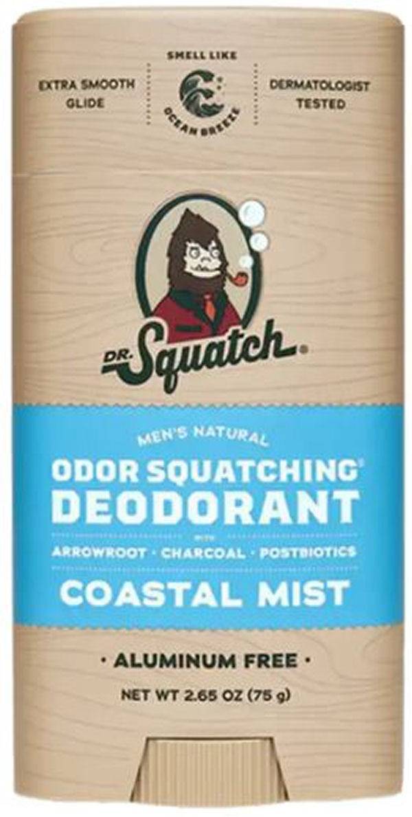 Dr. Squatch men's natural odor squatching deodorant coastal mist 75g