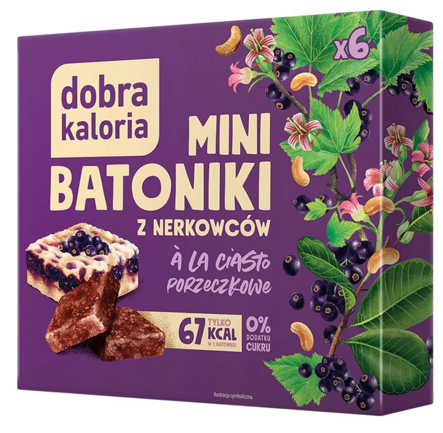 dobra kaloria - Mini Cashew Bars, Currant Cake With Cashews - 102g (Currant Cake With Cashews - 102g)