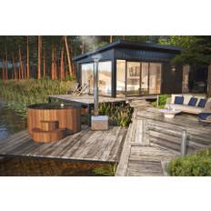Vildmarksbad Deluxe Glasfiber/Thermowood Ø200 (Udvendig Ovn)