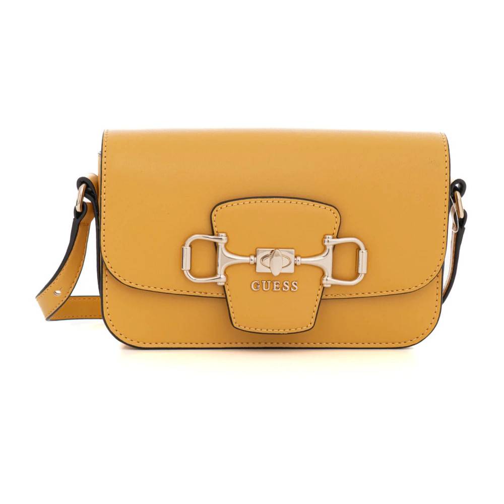 Guess Janie Convertible Xbody Flap Bag - Tasker - Dame - Gul - ONE SIZE - Uld