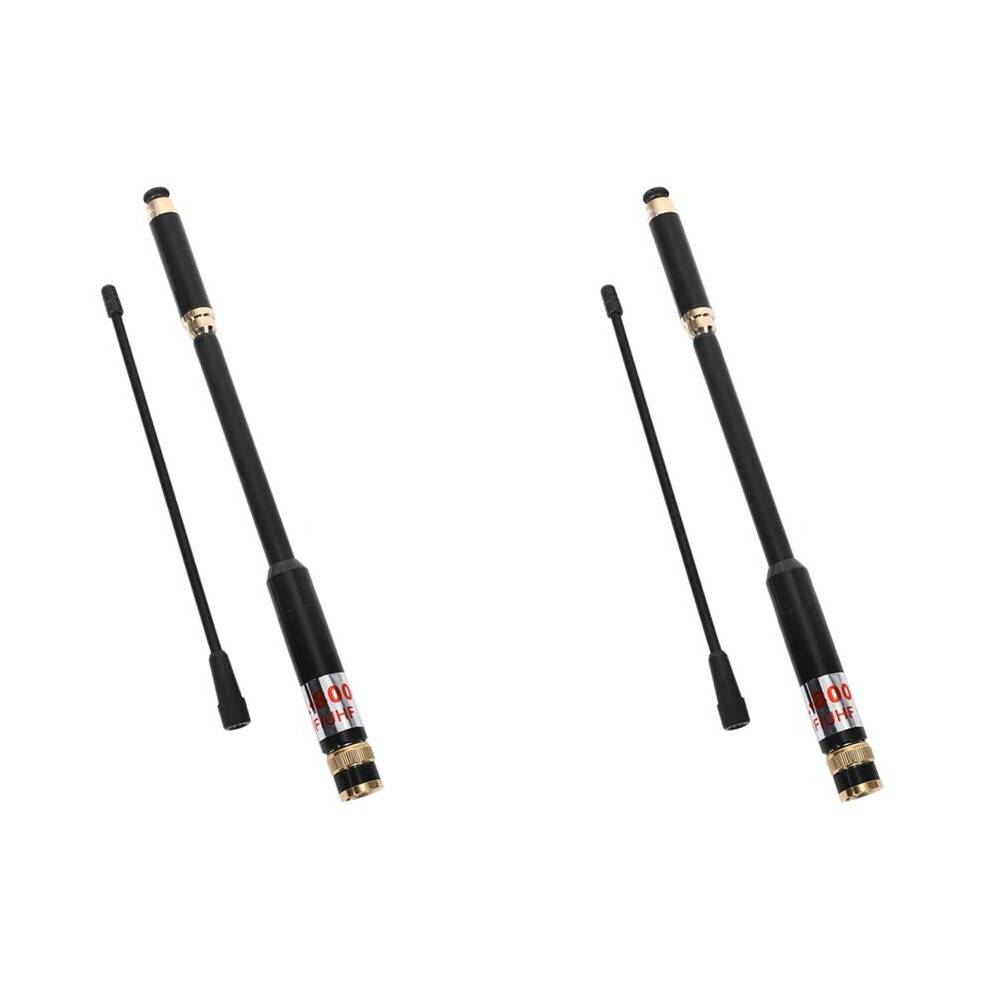 2X AL800 UHF VHF Telescopic BNC Antenna for Portable Two Way Radio TK-208 for Walkie Talkie IC-V85