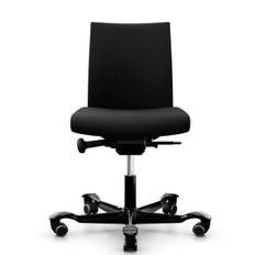 Kontorstol HÅG Creed 6002 - med lav ryg, Fodkryds Sort, Stof Gabriel Select 60999 - Black, Armlæn Nej