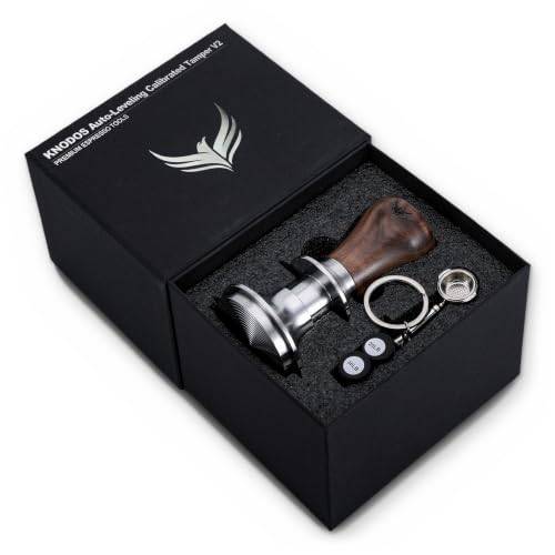 KNODOS Tamper 58.5mm Valnöt – Espresso Tamper, Självnivellerande