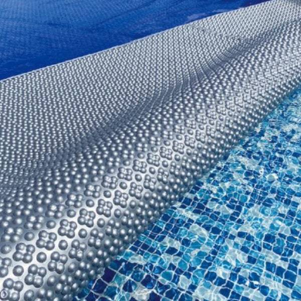 Quadruple Boble Termocover - 3,5 x 7 m, 600 micron, Blå/Sølv