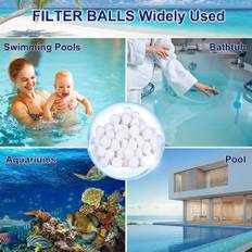 1.5 lbs Pool Filter Balls for Swimming Pool and Bath All Sand Filter Systems