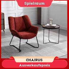 1 st Wahson Moderna Möbler Vardagsrum Balkong Schäslong, Modern Klädd Soffa Fåtölj med Metallben, Lämplig för Vardagsrum, Sovrum (Beige, Vit, Grå, Ros - Röd