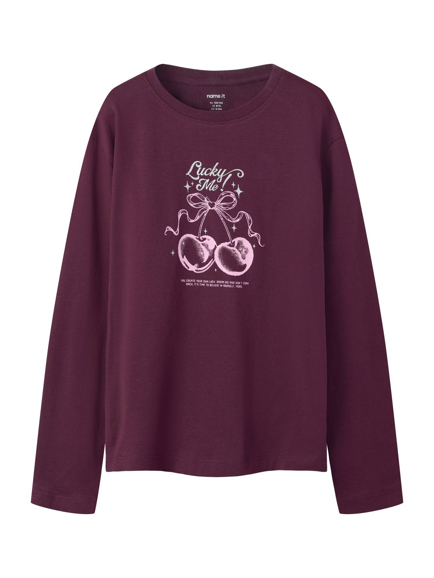 NAME IT Bluser & t-shirts 'NKFODIANA'  blomme / cyclam / sølv