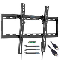 BONTEC TV Wandhalterung für 37-80 Zoll LED LCD OLED Plasma Flat Curved TVs, TV Wandhalterung Neigbar für Fernseher bis zu 55kg, Max VESA 600 x400, Wasserwaage und Kabelbinder im Lieferumfang enthalten