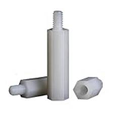 Generic 30~100 st Vit/svart nylon hex-avståndsmellanrum M3xL+6 hane till hona plastavståndsskruvar Längd 5~50mm for PCB(White,M3x14-6mm-100pcs)