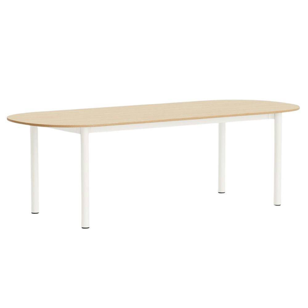 HAY Annex Table Oblong (L240 cm) Spisebord WB Lacquered Oak & Cream White Aluminium