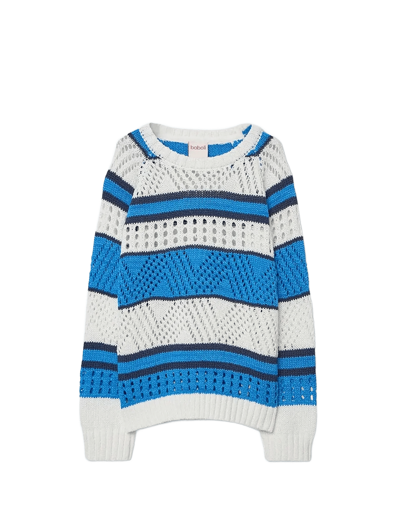 Boboli Knitwear Pullover Striped For Girl - Blue - 110
