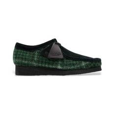Clarkstil mænd. 26182790 Wallabee grønne lædersko (43), Fast, Blonder, Casual