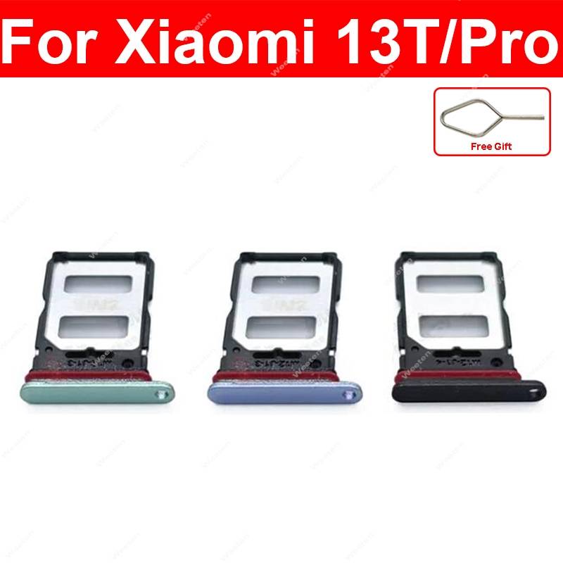 For Xiaomi 13T 13T Pro Sim Card Tray Holder   Reader Adapter Sim Card Scoket Slot Replacement Parts