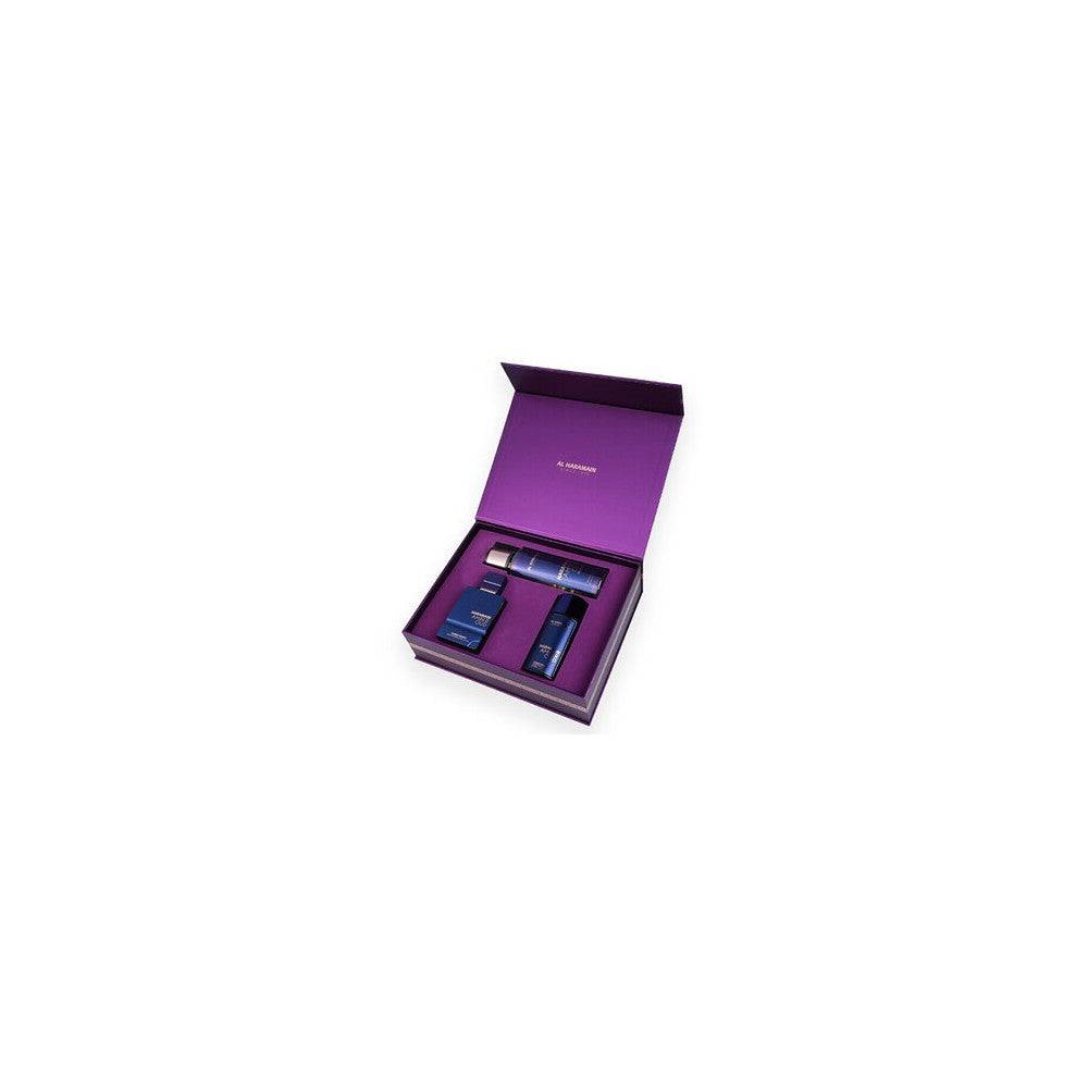 Al Haramain Amber Oud Dubai Night Estratto Profumo 75 ml + Estratto 30 ml + Velo Corpo 250 ml — Set profumo