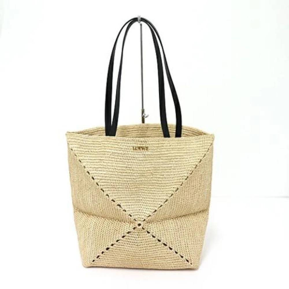 Loewe Pre-owned Pre-owned Laeder skuldertasker - Vintage - Dame - Beige - ONE SIZE - Uld