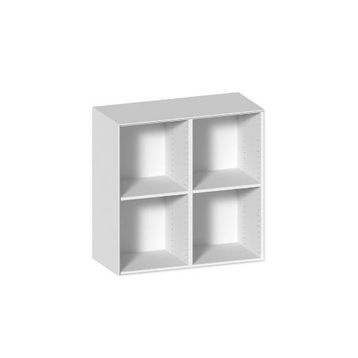 Edge by Hammel - Hvid bogkasse med 2 hylder 90.8 cm x 90.8 cm x 32.5 cm | Møbelsalg.dk