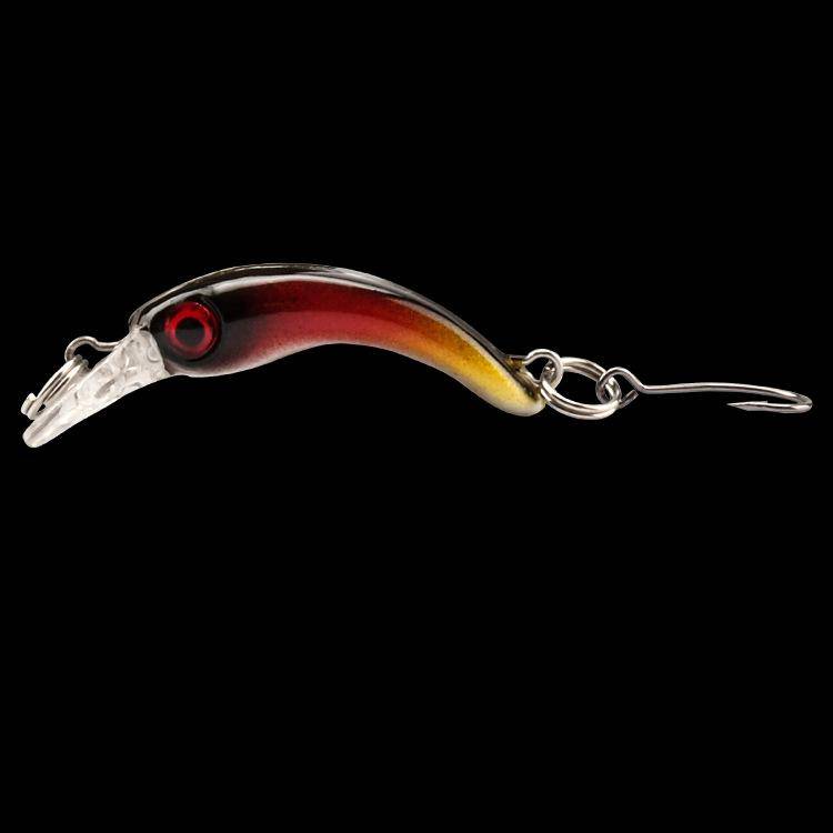Mini Minnow Wobblers Triangelkrokar Fisk Popper Bass Utrustning 3.7cm/1.5g Fiskebeten Crankbait Hårt Plastbete