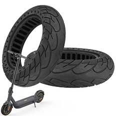 VOLOHAS 60/70-6,5 Vollgummireifen 10 * 2,5 Solide Reifen für Segway Ninebot Max G30/Max G30D/Max G30 D2/Scotex H20 Elektroroller 10 Zoll Vorne oder Hinten Wabenreifen Anti-Rutsch Pannensicher (2 PCS)