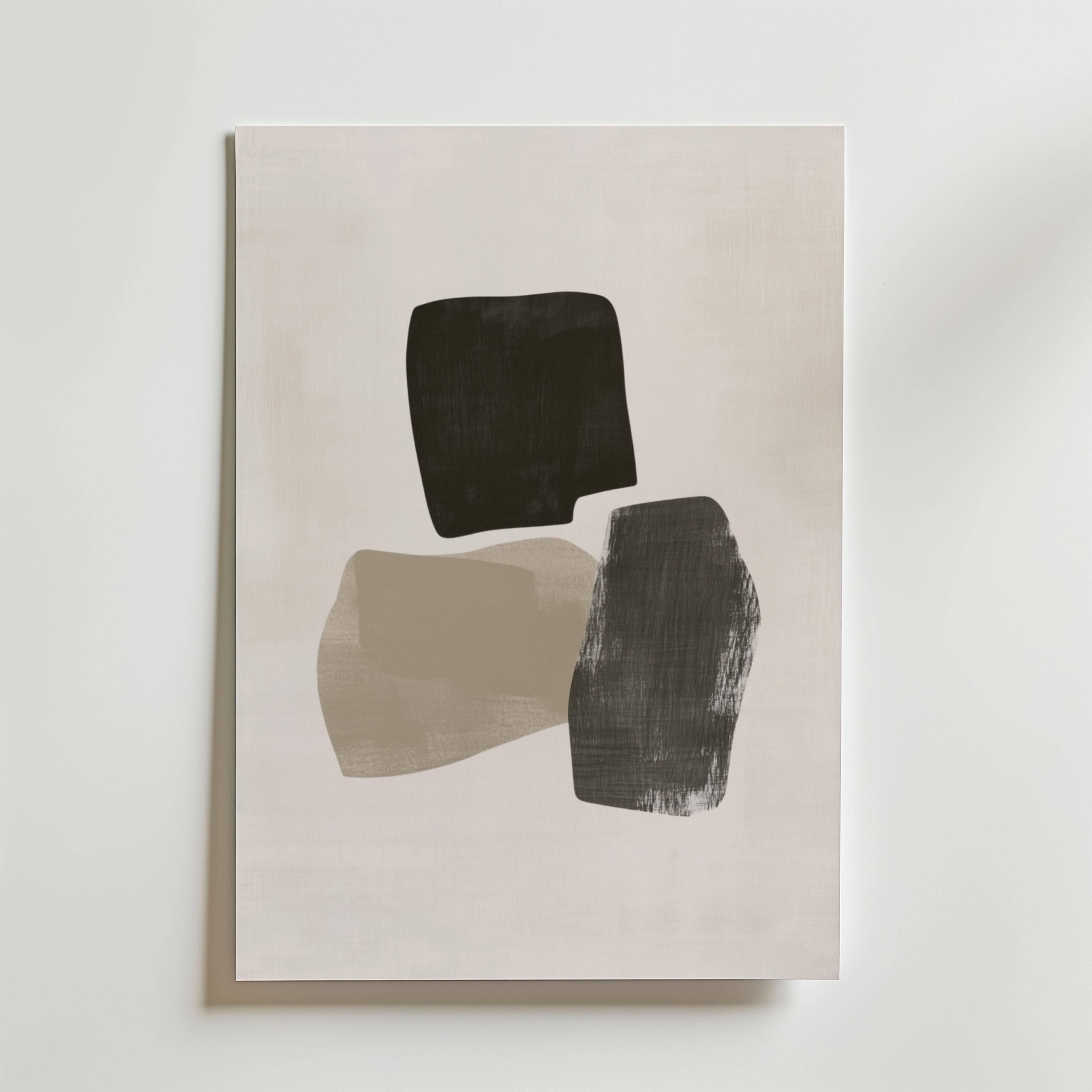 Muted Geometry Poster - Fine Art Poster 21x30 cm