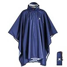 Anyoo Lätt, vattentät, återanvändbar och ventilerad poncho med huva; perfekt för utomhusbruk; en storlek, One size