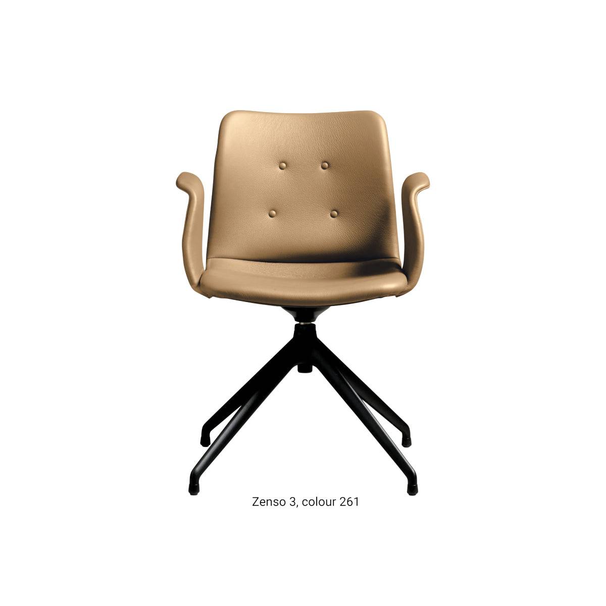 Sibast Primum Chair - 4 star Return Swivel Black Base - Zenso 3 Læder - 261 / Ingen Tilt
