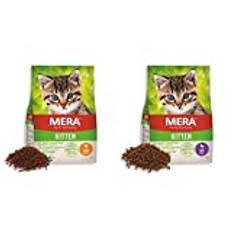 MERA Cats Kitten Huhn, Trockenfutter für heranwachsende Katzen und Kätzchen, getreidefrei & nachhaltig, mit hohem Fleischanteil, 10kg & Cats Kitten Ente, Trockenfutter, getreidefrei & nachhaltig, 2 kg