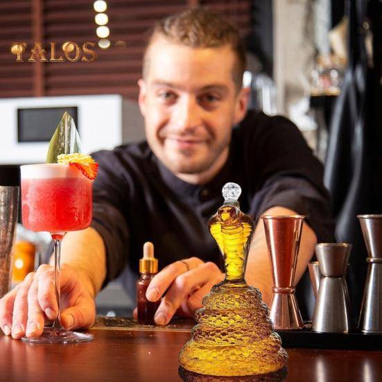 Orm Whiskey Karaff Rolig Djurflaska för Whiskeyälskare Whiskey Förvaringsbehållare Inflyttningspresent för Whiskeyentusiast Pappa Make Pojkvän vit