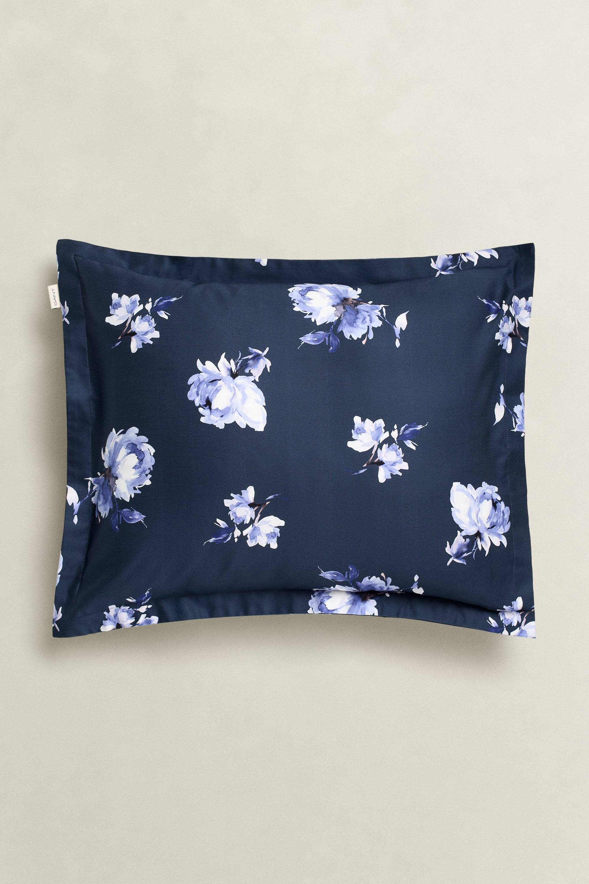 GANT Heminredning Blommigt örngott (70x100) SATEEN Blå