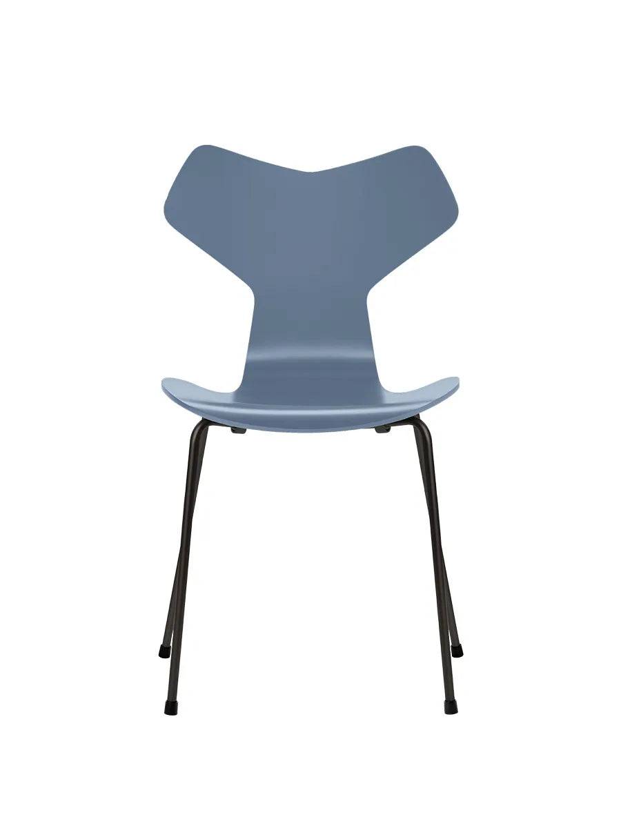 3130 Grand Prix stol lakeret af Arne Jacobsen Dusk Blue / Sort - Jacobsen Plus