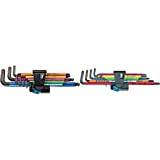 Wera 950/9 Hex-Plus Multicolour HF 1 Winkelschlüsselsatz, 9-teilig & 967/9 TX XL Winkelschlüsselsatz Mit Haltefunktion, Lang, 9-teilig